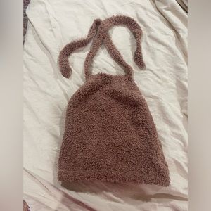 Skims Brown Teddy Halter Top